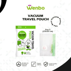 Wenbo Vacuum Travel Pouch / Plastik Vakum Organizer Size S (25x35cm)