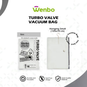 Wenbo Turbo Valve Hanging Vacuum Bag / Plastik Vakum Gantung - Hanging S (70x105cm)