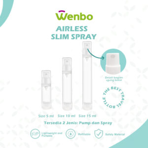 Wenbo Travel Bottle : Airless Slim Spray / Botol Semprot (5ml/10ml/15ml)