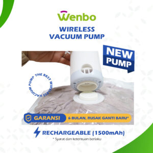 Wenbo Wireless Vacuum Pump (Rechargeable) / Pompa Plastik Vakum Elektrik Baterai USB Tanpa Kabel