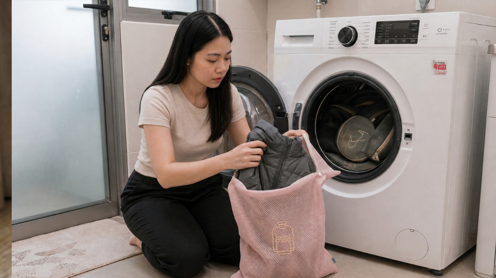 Laundry net untuk memisahkan pakaian kecil dan delikat